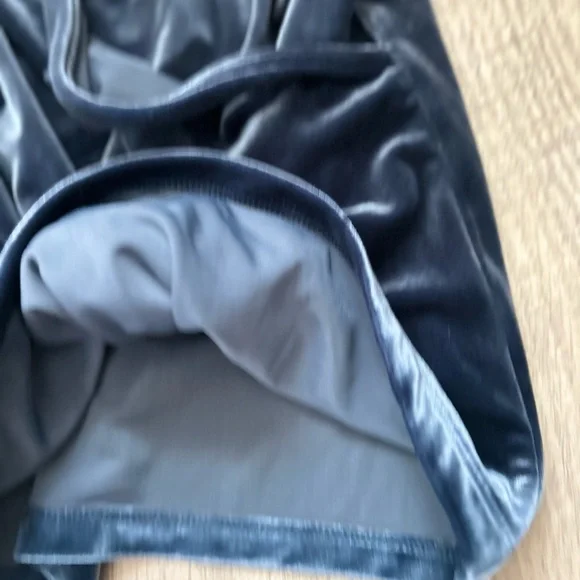 NWT J. Crew Mercantile Blue Velvet Wrap Front Top Sz Sm - Picture 5 of 9